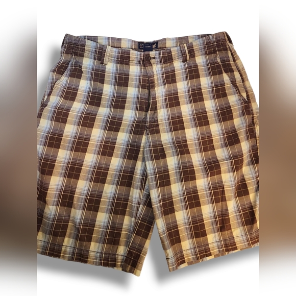 Arrow Blue Jeans Co. Bermuda Shorts Men's Size 36 Blue Plaid - Picture 1 of 7